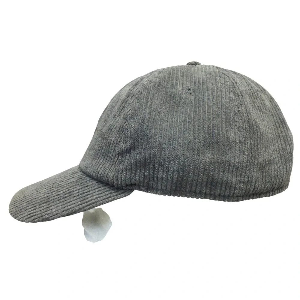 Levis Gray Corduroy Snapback Hat Adjustable Retro-Styled Cap